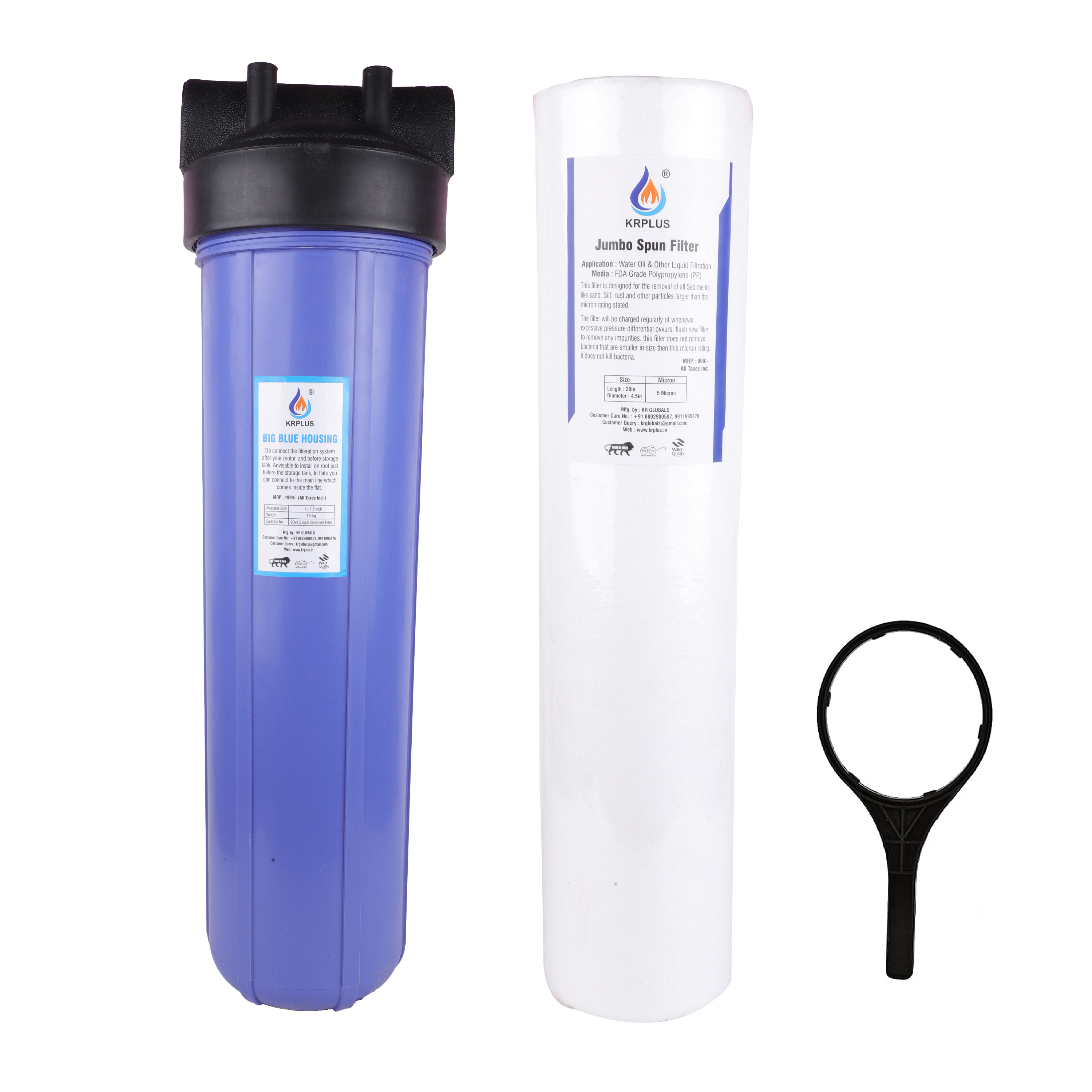 KRPLUS Micron Whole House Water Filtration System (20-Inch)